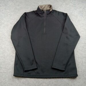 Columbia Pullover Mens Large Black 1/4 Zip Long Sleeve Fleece Athletic Top